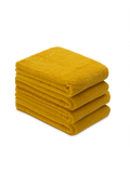 4 pack bundle of organic bath sheets in desert - mustard yellow by Takasa